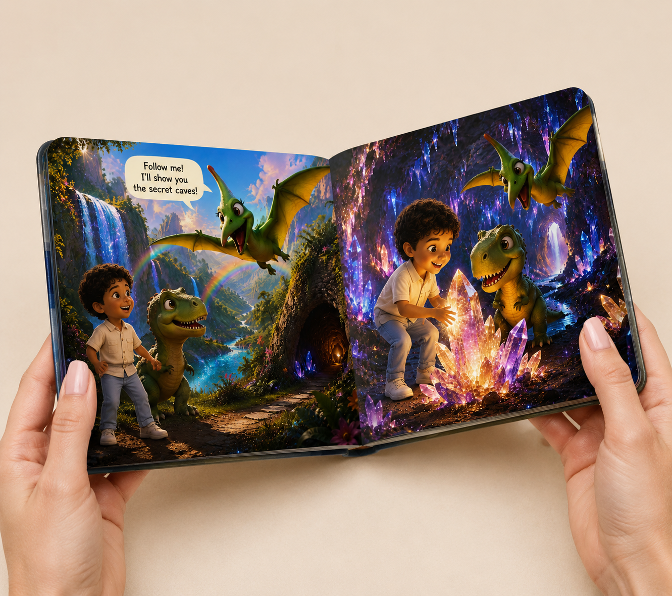 "Boy's Adventure in Dinosaur Land"