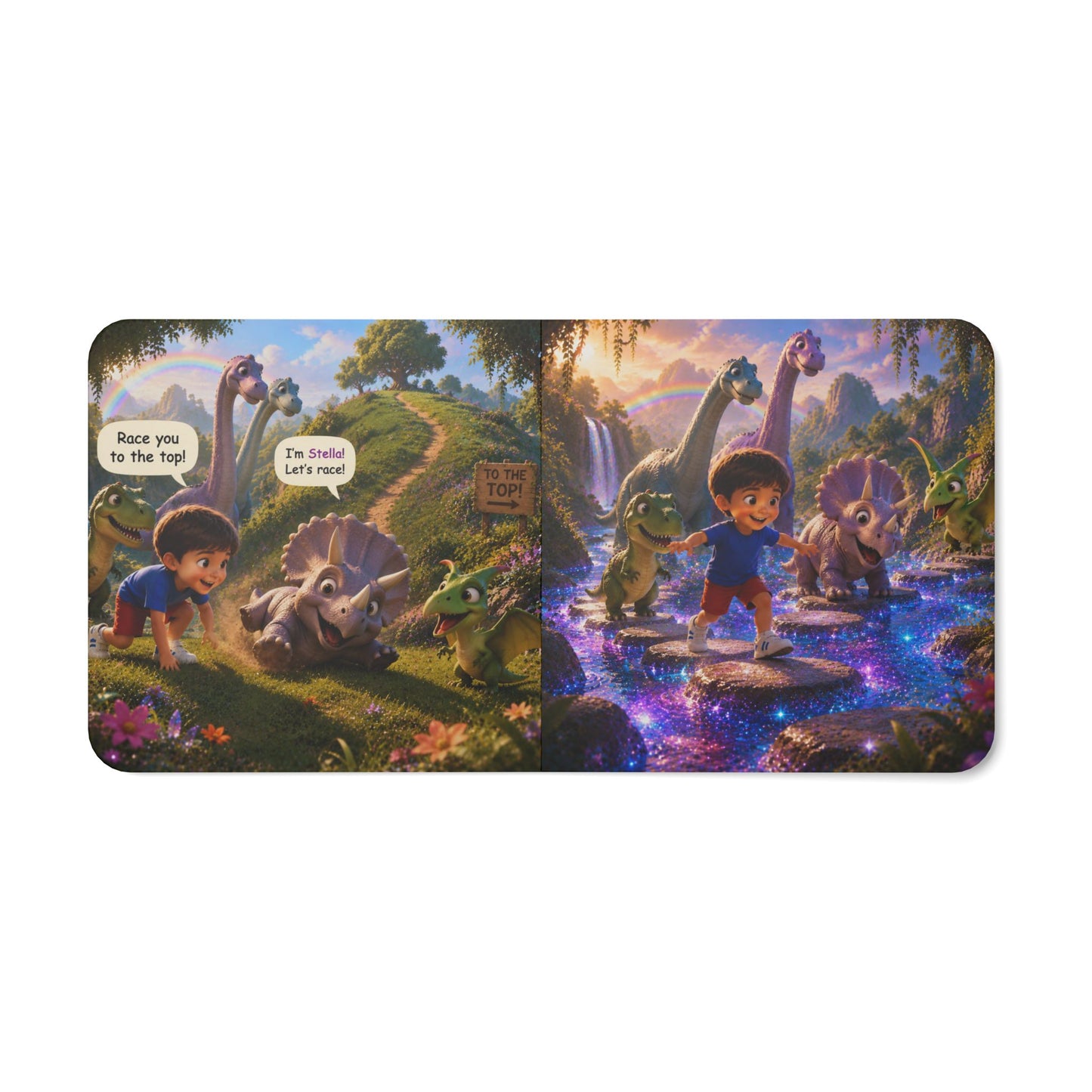 "Boy's Adventure in Dinosaur Land"