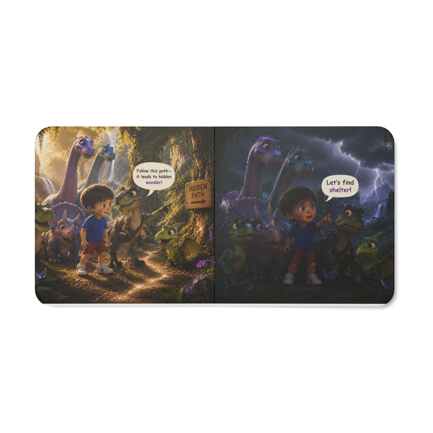 "Boy's Adventure in Dinosaur Land"