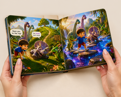 "Boy's Adventure in Dinosaur Land"