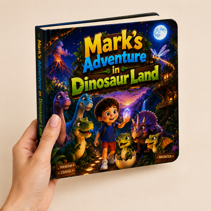 "Boy's Adventure in Dinosaur Land"
