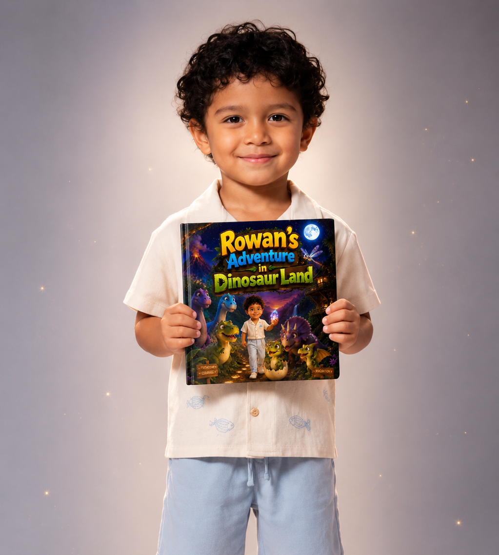 "Boy's Adventure in Dinosaur Land"
