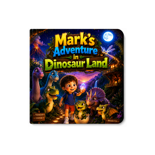 "Boy's Adventure in Dinosaur Land"